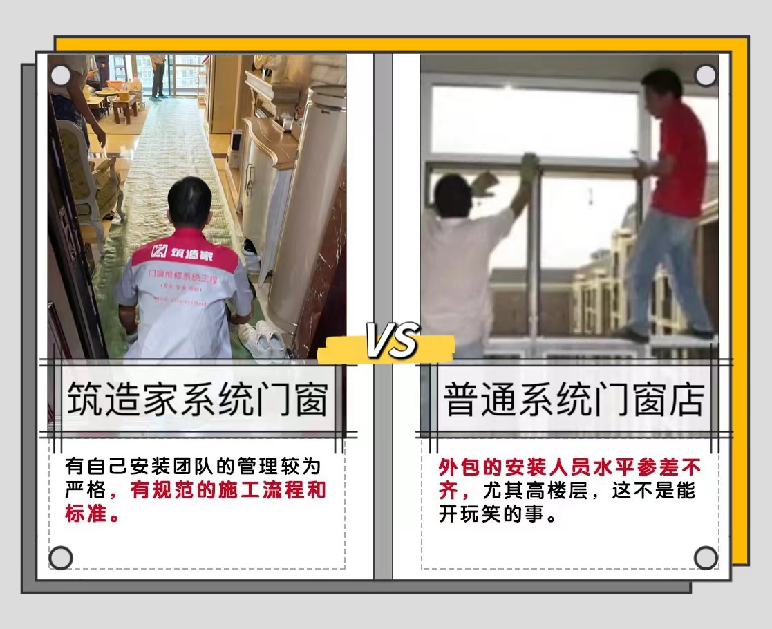 一文看懂筑造家系统门窗和楼下普通门窗店的区别！